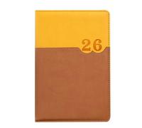 Agenda journalier 2026, 360 pages, daté, couverture souple, en cuir, avec mensuel coloré, pour une utilisation scolaire, tâches quotidiennes