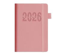 Agenda journalier 2026, 360 pages, fermeture par sangle élastique, couverture rigide, planificateur académique pour réunions d'affaires, notes, planification quotidienne, organiseur en cuir