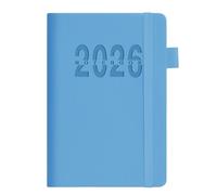 Agenda journalier 2026, 360 pages, fermeture par sangle élastique, couverture rigide, planificateur académique pour réunions d'affaires, notes, planification quotidienne, organiseur en cuir