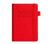 Agenda journalier 2026, 360 pages, fermeture par sangle élastique, couverture rigide, planificateur académique pour réunions d'affaires, notes, planification quotidienne, organiseur en cuir