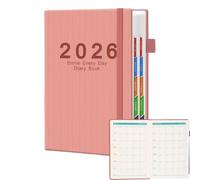 Agenda journalier 2026 A5 avec onglets, journal de gestion du temps, suivi des objectifs, carnet de liste de choses à faire