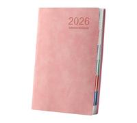 Agenda journalier 2026, agenda 2026, couverture rigide, format A5, avec design esthétique, pages d'écriture structurées, carnet de suivi des repas, journal de fitness d'affaires, col