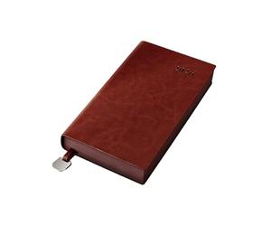 Agenda journalier 2026 avec couverture en similicuir souple, papier adapté pour une gestion efficace des tâches et un design portable