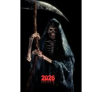 Agenda Journalier 2026 avec Horaires - 407 Pages - Couverture Thème Horreur Faucheuse