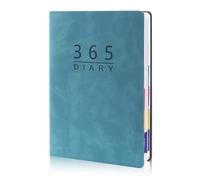 Agenda journalier 2026 avec onglet - Couverture en cuir souple - Format A5 - De janvier 2026 à décembre 2026 - Agenda pour 365 jours - Carnet de rendez-vous - Agenda professionnel - Scrapbooking