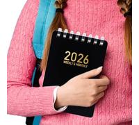 Agenda journalier 2026 | Carnet de dates au format de poche A7 | à bobine douce, option non datée, emploi du temps, listes de choses à faire, suivi des objectifs, pour la recherche, les