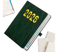 Agenda journalier 2026 - Carnet pour écrire facilement avec onglets, calendrier hebdomadaire 2026, planificateur de rendez-vous pour la maison, l'école, le collège, le bureau, pour femmes, hommes