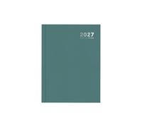 Agenda journalier 2026 format A5 - Semainier - 1 jour par page - Couverture rigide - Vert vif - Agenda journalier - Pour la maison, le bureau, le bureau