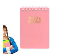 Agenda journalier 2026 format A7 de poche souple pour notes, projets, réunions, recherches