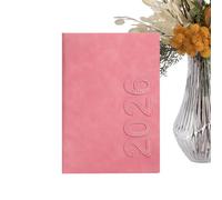 Agenda journalier 2026 - Pages mensuelles de janvier décembre - Couverture rigide en polyuréthane - 320 feuilles - Agenda 2026 - Carnet de gestion du temps - Pour bureau, travail, étude, maison