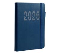 Agenda journalier 2026 - Papier A5 21,5 x 14,5 cm | Agenda académique avec sangle élastique, programmation des devoirs, suivi des objectifs | Organiseur annuel, travail scolaire, planif