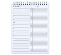 Agenda journalier 24 heures - Liste de choses à faire quotidiennes pour le travail et la vie personnelle, planificateur de productivité, planificateur quotidien, emploi du temps quotidien, 16,5 x 24,8