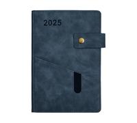 Agenda journalier 365 jours, planificateur d'événements, carnet de planification de travail, carnet de planification d'événements avec couverture en cuir synthétique, emploi du temps quotidien