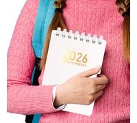 Agenda journalier à anneaux 2026 | Cahier de dates avec douce de poche pour planification, prise de notes et réunions