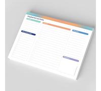 Agenda journalier A5 - 50 feuilles détachables non datées | Organiseur avec priorités, liste de choses à faire, calendrier, notes et réalisations | Planificateur de bureau compact pour la maison,