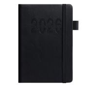 Agenda journalier A5 avec sangle de fermeture, journal vertical 2026 pour étudiants, travail, voyage, objectifs de fitness, planification scolaire, notes d'affaires, outil de gestion à domicile