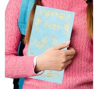 Agenda journalier - Agenda portable 2025 - Bloc-notes horaire quotidien, planificateur hebdomadaire et mensuel, livre d'écriture, planificateur académique pour fournitures scolaires