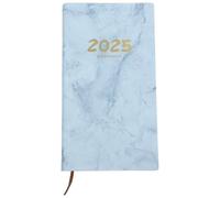 Agenda Journalier Bleu en Pu, Carnet Portable pour Planifier Votre Année | Présent Rentrée, Papier Lisse pour Écrire, Usage Journaling et Organisation du Calendrier