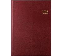 Agenda journalier brepols bremax 1 - (couverture bordeaux) - 1 jour par page - 21 x 29 cm - janv. à déc. 2022