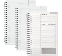 Agenda Journalier Cahier Pvc Transparent Cahier Bloc Note À Spirale Manuels De Gestion Du Temps To Do List Planificateur Quotidien 100 Pages / 50 Feuilles 19 X 13 Cm (3 Pièces)