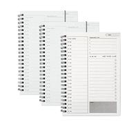 Agenda Journalier Cahier PVC Transparent Cahier Bloc Note à Spirale Manuels de Gestion du Temps to Do List Planificateur Quotidien 100 Pages / 50 Feuilles 19 x 13 cm (3 Pièces)