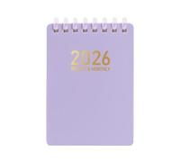 Agenda journalier - Carnet de notes à 2026 - 11,1 x 7,6 x 0,9 cm - Format A7 souple - Format de poche - Portable - Planning scolaire simple - Notes de terrain, réunion, école, portrait