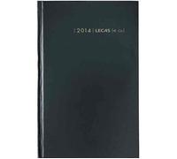 Agenda LECAS Civil Carré Travers Année 2025 Journalier Format 14x22 cm Couverture rigide Noire