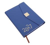 Agenda Journalier Daté 2027 A5 à Trois Volets pour Professionnels | Plan Mensuel, Hebdomadaire et Quotidien, PU et Papier, Grand Espace D’écriture, Bleu Foncé