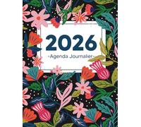 Agenda Journalier: Grand Format - une page par jour - 365 jours avec horaires