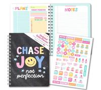 Agenda journalier non daté avec horaire | Planificateur quotidien non daté avec section notes, liste de choses à faire pour le travail, planificateurs journaliers TDAH