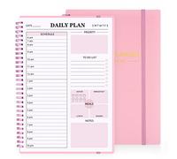 Agenda journalier non daté, carnet pour homme/femme, rose