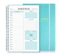 Agenda journalier non daté, carnet pour homme/femme, turquoise