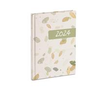 Agenda journalier organiseur 2024 cm 15 x 21 fermé, janvier-décembre 2024, couverture rigide