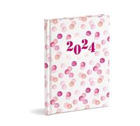 Agenda journalier organiseur 2024 cm 15 x 21 fermé, janvier-décembre 2024, couverture rigide