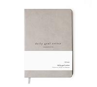 Agenda journalier pour établissement d'objectifs - Gris,Journal de gratitude,Planning quotidien non daté,Planning de productivité,Journal de pensée positive et pleine conscience,Organiseur de vie