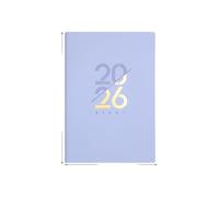 Agenda journalier professionnel 2026, 320 pages, à couverture souple, en cuir, avec marquage du mois en couleur, journal de voyage