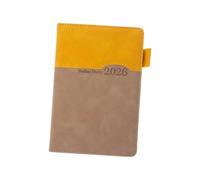 Agenda journalier professionnel 2026, 400 pages, daté, en cuir synthétique, avec onglets mensuels colorés pour planification quotidienne, journal de voyage