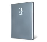 Agenda Journalière 2026 A5 15x21 cm | Planner Quotidien Multilingue avec 320 Pages | Reliure Cousue et Couverture Rigide Similicuir Élégante | Organiseur Bureau École Maison - TEKSHOPPING (GRIS)