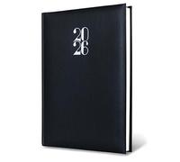Agenda Journalière 2026 A5 15x21 cm | Planner Quotidien Multilingue avec 320 Pages | Reliure Cousue et Couverture Rigide Similicuir Élégante | Organiseur Bureau École Maison - TEKSHOPPING