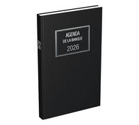 Agenda LECAS Civil Banquier Large 2 Volumes 20261 Jour/2 pages Format 18x29 cm Couverture rigide, Noire