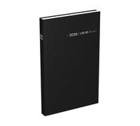 Agenda LECAS Civil Carré Euros-Centimes Année 2026 Journalier Format 14x22 cm Couverture Rigide Noire