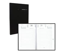 Agenda LECAS format carré 14 x 22 cm - Réglure euros/centimes - NOIR - 1 jour par page - 2026