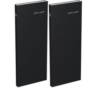 Agenda Lecas Long Travers 14x35 1 Jour A La Page 2026 Noir (Lot de 2)
