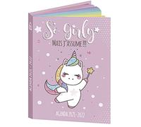 AGENDA LICORNE ROSE 12,5x17,5 cm BOUCHUT