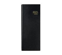 Agenda long 1 jour par page travers noir