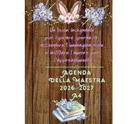 Agenda Maestro 2026-2027: Pianificatore settimanale e mensile per maestre | idea regalo fine anno | nido asilo elementare scuola secondaria da Agosto 2026 a Luglio 2027 | Formato A4
