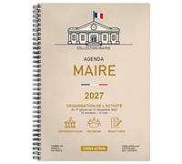 Agenda Maire 2027 A4 - Agenda de Maire - 160 pages - spirale - Planning annuel, mensuel et hebdomadaire - CODEX ACTION