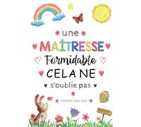 Agenda Maitresse 2024 2025: Planificateur semainier et mensuel | format petit a5 | d'aout 2024 a juillet 2025 | 12 mois | cadeau fin d'année maitresse elementaire primaire maternelle