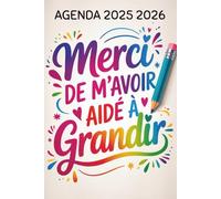 Agenda Maitresse 2025 2026: Cadeau Maitresse Maitre Atsem Nounou | Joli Planificateur Semainier Personnalisé Pour les Enseignants.