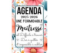 Agenda Maitresse 2025-2026: Planificateur organisateur une semaine sur 2 pages | Cadeau d'école fin d'année Personnalisé